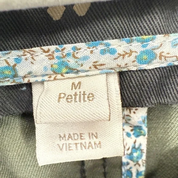 J. Crew Women Field Jacket Size M Petite Olive Relaxed Boyfriend Utility Outdoor - Picture 7 of 13